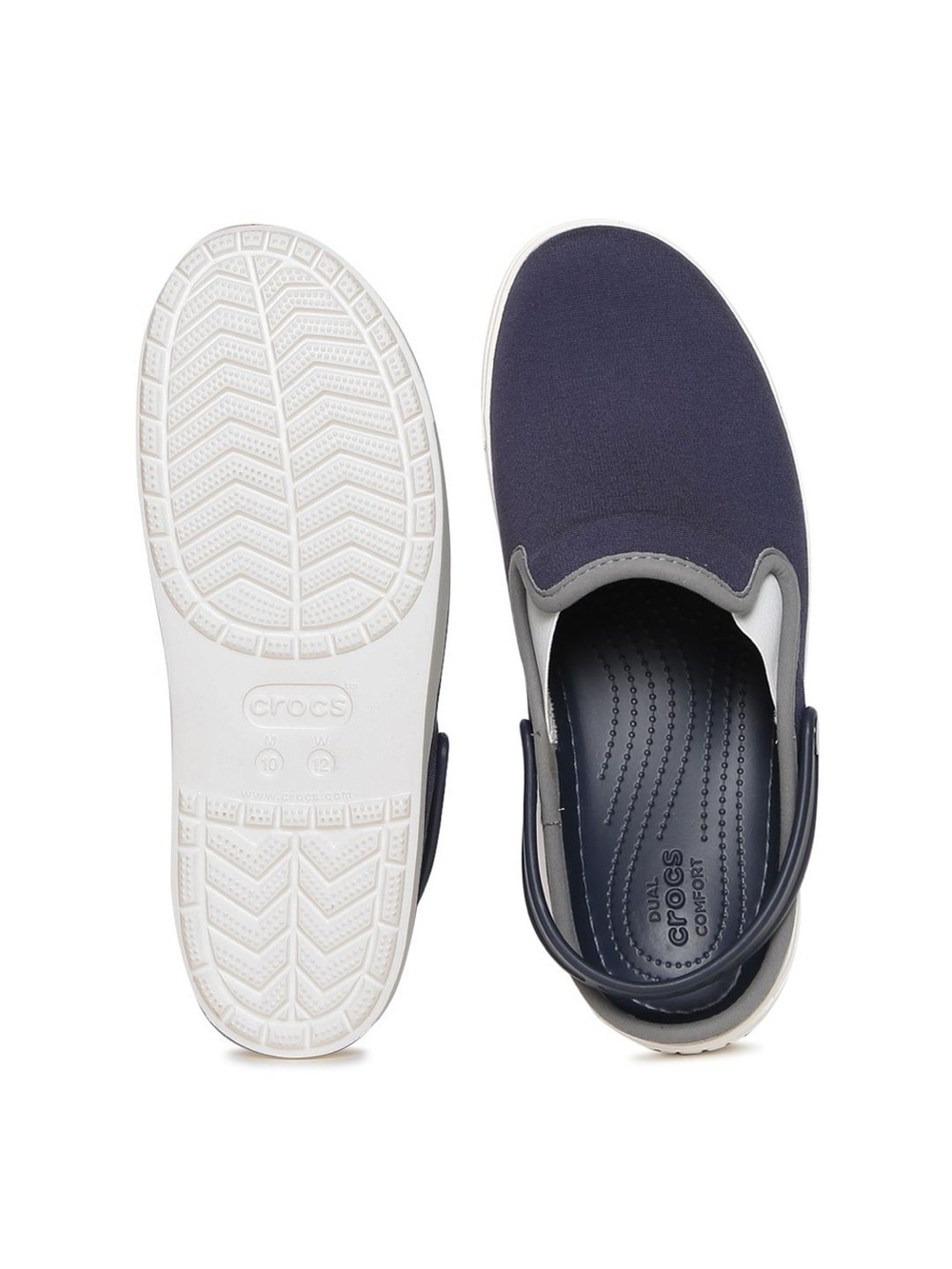 CROCS Navy and White Slip-On Clog
